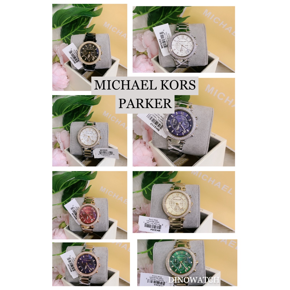 Đồng hồ nữ michael kors parker , dây thép, viền nạm đá , size 38mm