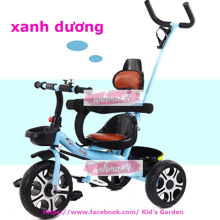 { anhma84 store } Xe Đẩy 3 Bánh Có TAY ĐẨY - GHẾ NỆM - Siêu Đẹp