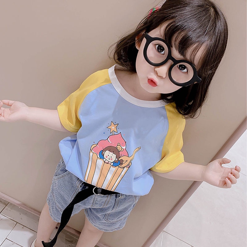 Áo Thun Tay Ngắn Thời Trang Cho Bé Gái