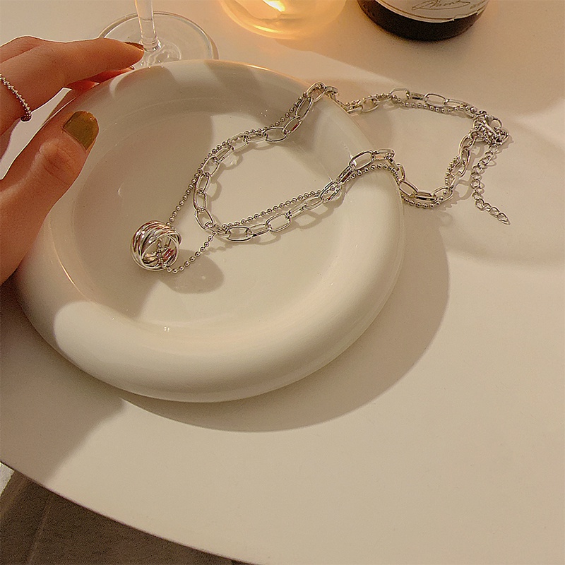 Vòng cổ Hai Lớp Phong Cách Hip Hop Hàn Quốc Thời Trang