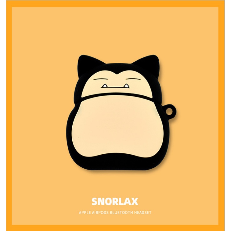 Vỏ đựng case CASE AIRPODS 3/2/1/Pro bảo vệ tai nghe không dây bluetooth,hình snorlax - Jerry Shop