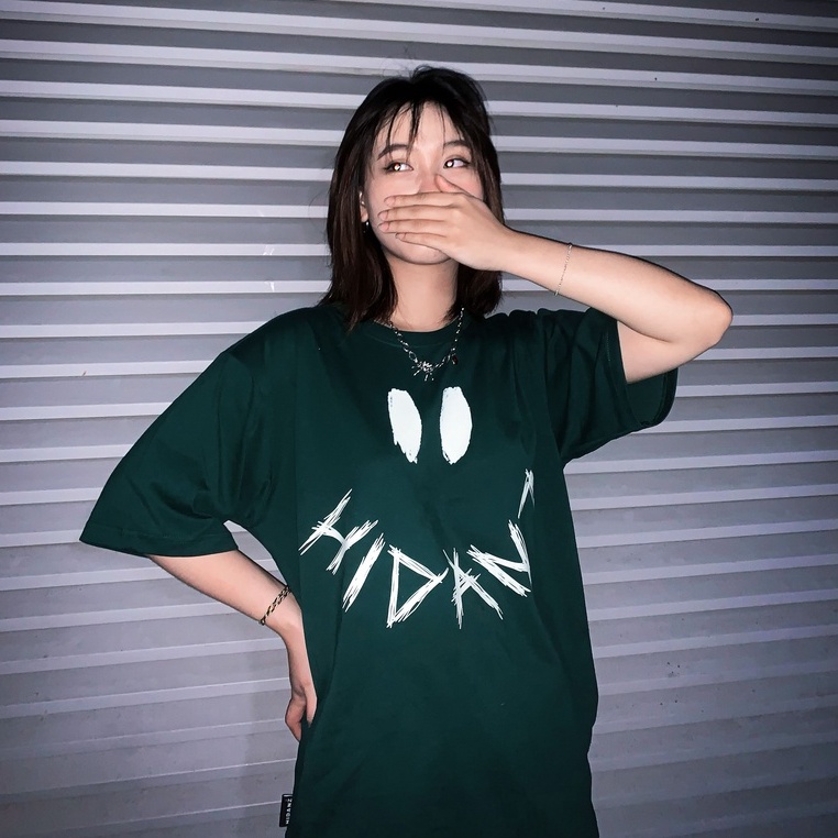 Áo thun Unisex tay lỡ cotton local brand HIDANZ - Smile