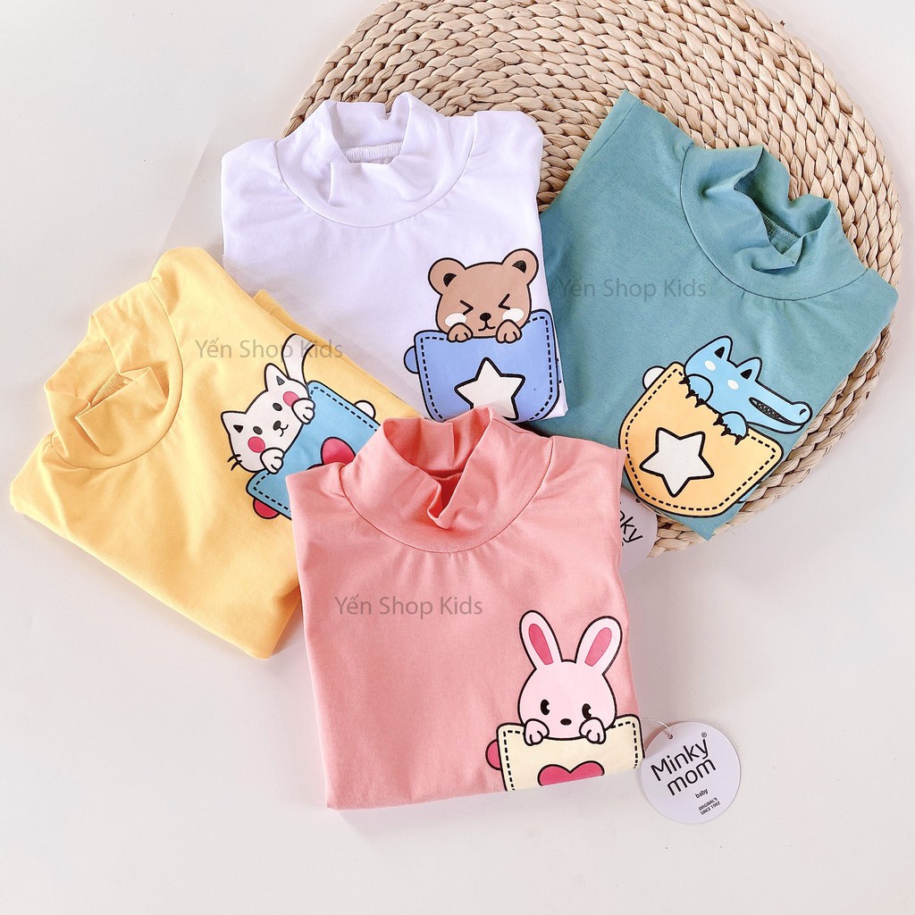 Sale !!! Áo Dài Tay Cổ 3 Phân Chất Cotton 100% Hàng Minky Mom Cho Bé_Super Sale (7-19kg) (1368)