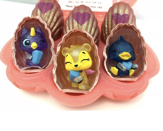 Combo 4 trứng Hatchimals ss5 sò nâu - thú ôm kim cương đổi màu