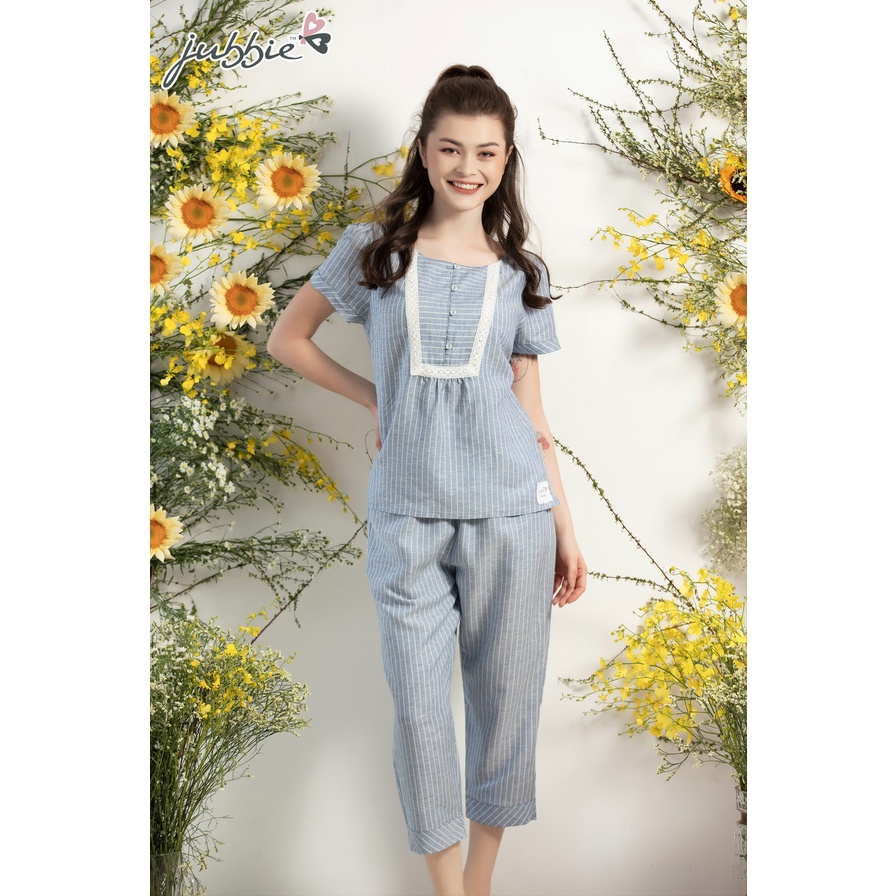 Bộ lửng áo phối đô ren vuông mặc nhà Jubbie 32346