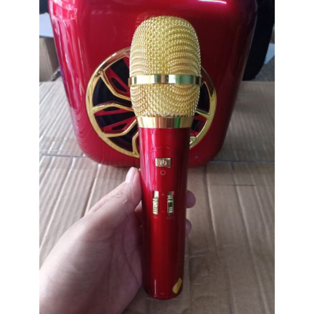 Loa hát karaoke YS A20 tặng kèm mic không dây.