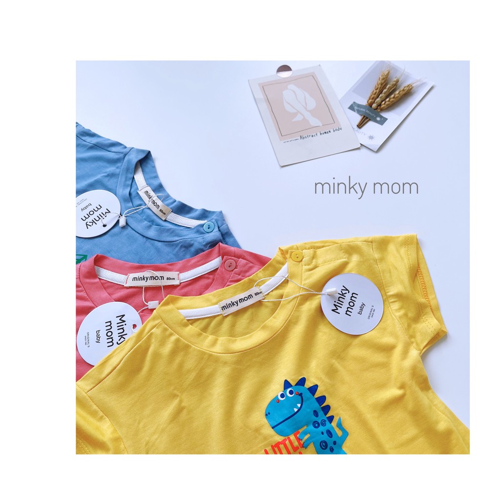 (8-22kg)Bộ thun lạnh Minky mom viền cổ in hình siêu cute 2021