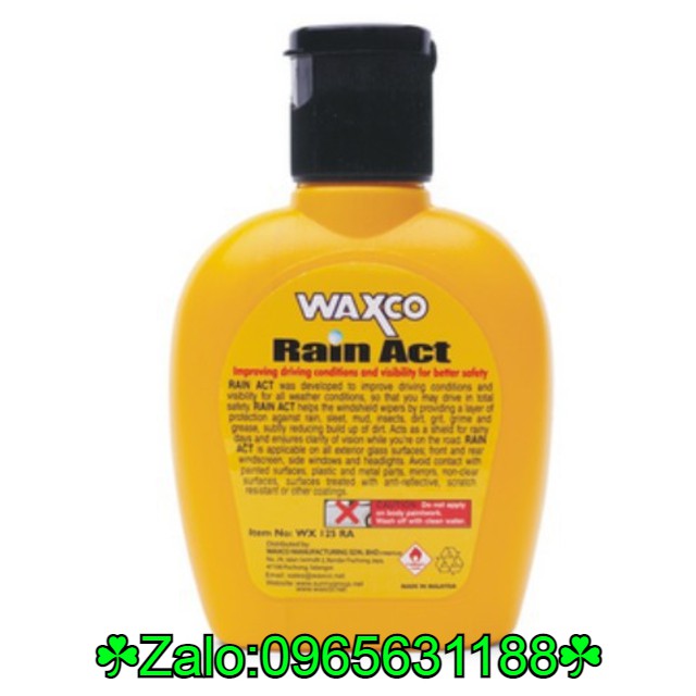 Dung dich chống bám nước mưa WAXCO (nk Malaysia) 125ml