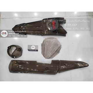 COMBO EX150 4 món (ốp pô , ốp đầu , chụp pô, dè sonic ) Đen khói