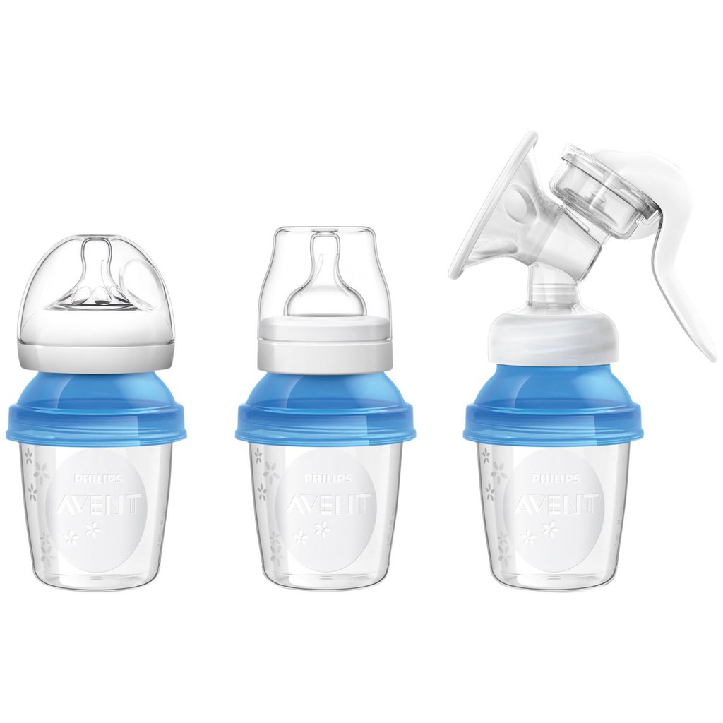 Hộp 10 cốc trữ sữa Avent và 2 cổ nối