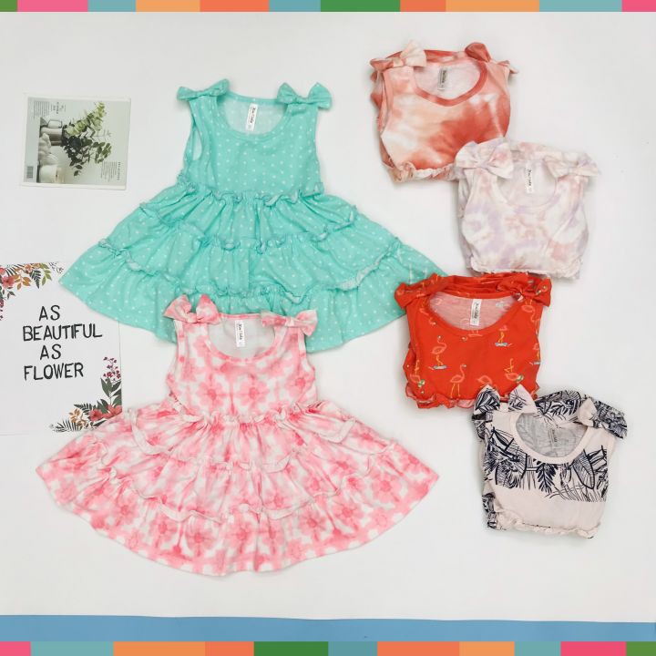 Váy bé gái chất cotton, đầm bé gái size 8-12 tuổi, đầm trẻ em SUNKIDS có nhiều màu