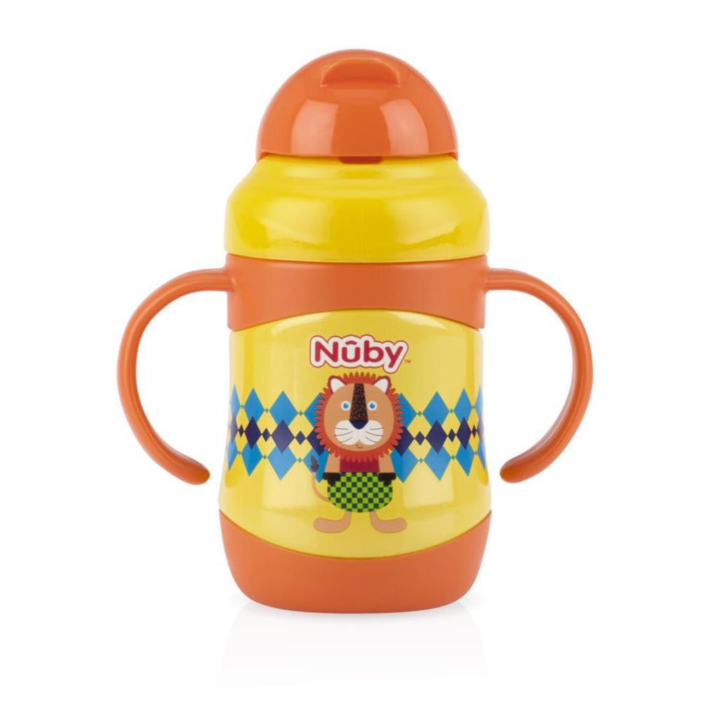 Bình uống nước Nuby giữ nhiệt bằng Inox 360 độ 2 chiều nóng lạnh dung tích 220ml