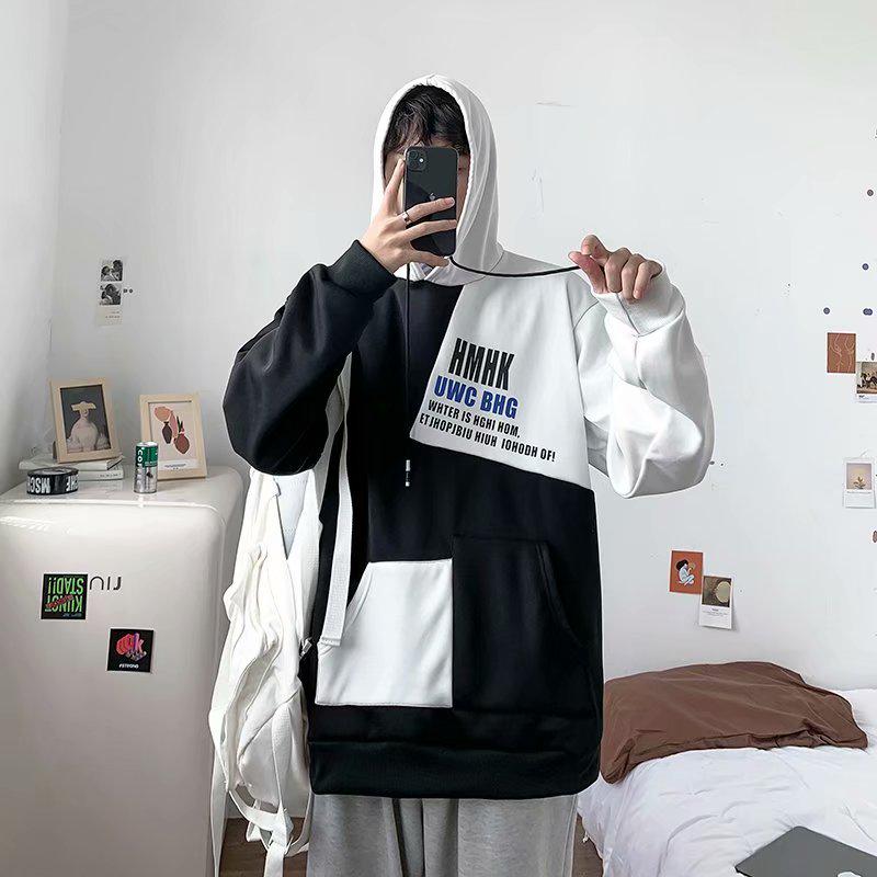 Áo Hoodie Tay Dài Phong Cách Hàn Quốc Thời Trang Thu Đông Cho Nam 3 Màu (S-5Xl)