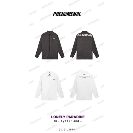 ÁO SƠ MI UNISEX PHENOMENAL (có 4 màu: đen - trắng - xanh - tím) | BigBuy360 - bigbuy360.vn