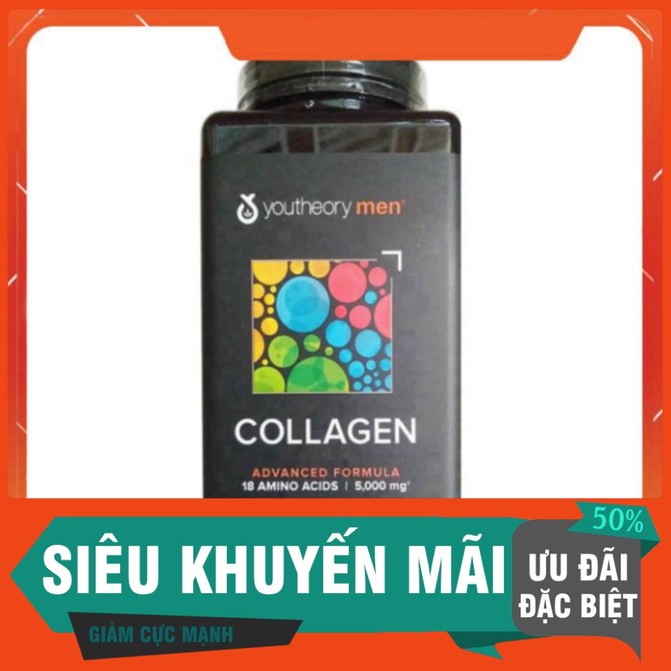 GIẢM GIÁ 30% XẢ HÀNG KHÔNG LO VỀ GIÁ Viên uống Collagen cho nam Youtheory Men type 1 2 3 hộp 390v của Mỹ XẢ HÀNG KHÔNG L