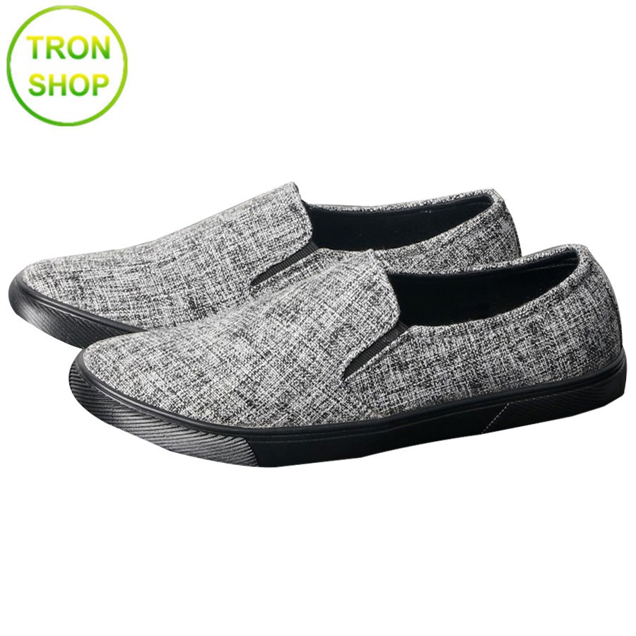 Giày lười nam TS212 [ Nhập TRONSHOP1 giảm 10% ] thân vải đế cao su chống trượt Tronshop chuyên giày nam | BigBuy360 - bigbuy360.vn