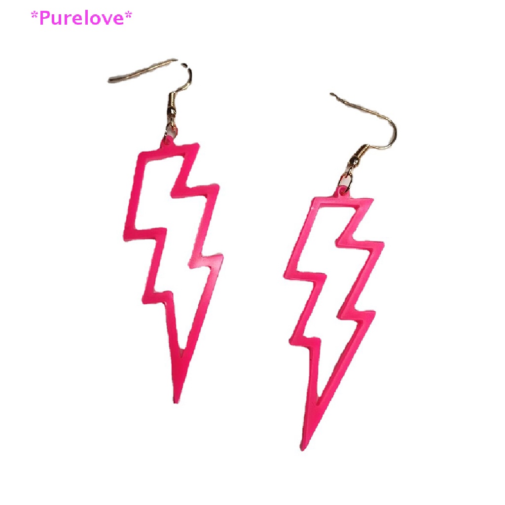 Bông Tai Acrylic Dáng Dài Màu Xanh Lá Neon Thời Trang Dành Cho Nữ Mới