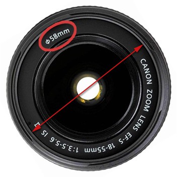 Nắp đậy ống kính Canon cáp trước lens Canon 49mm 52mm 55mm 58mm 62mm 67mm 72mm 77MM C5