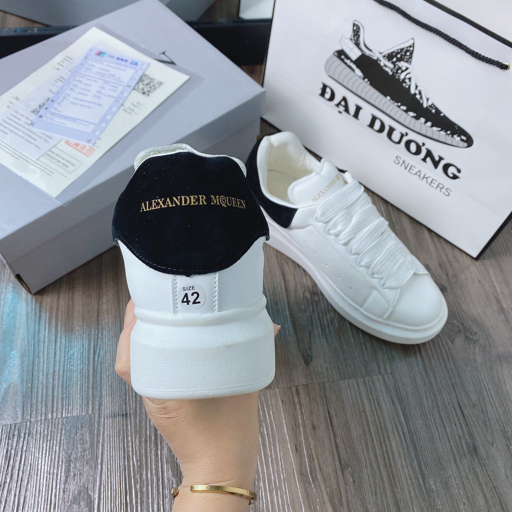 mcq gót đen [TẶNG MÓC KHÓA - FULL BOX] giày thể thao McQueen gót đen nam nữ tăng chiều cao mcq gót đen | BigBuy360 - bigbuy360.vn