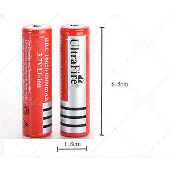 Bộ 10 Viên Pin 18650 ULTRAFIRE 3.7V 4200MAH Dùng Cho Đèn Pin, Loa Bluetooth...