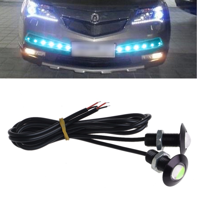 Bộ 2 Đèn LED Tín Hiệu Xe Hơi COB DRL 23mm Chất Lượng Cao