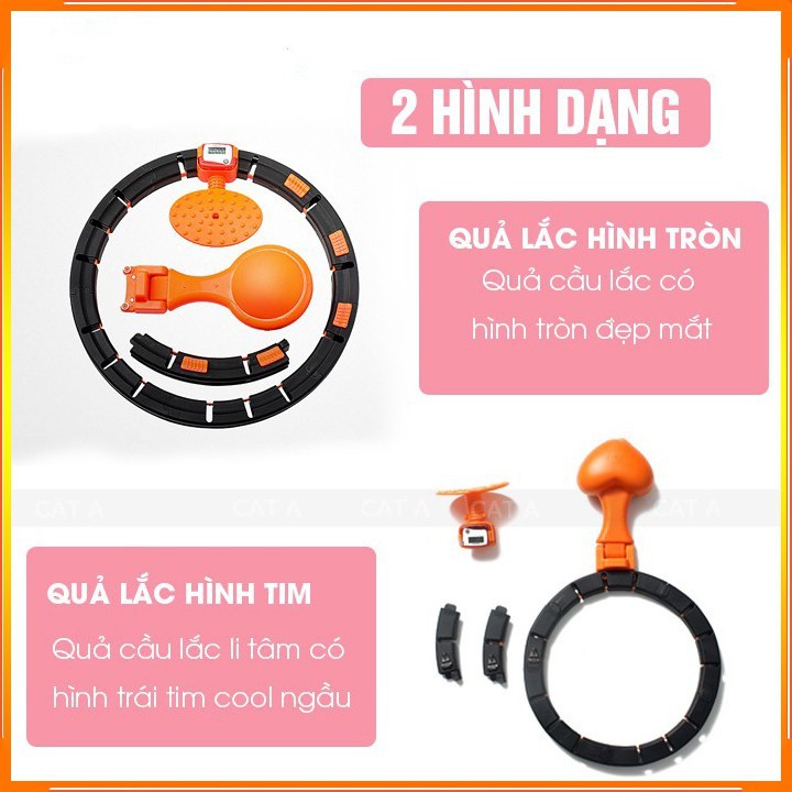 Vòng Lắc Eo Giảm Mỡ Tự Động HuLa Hoop, Dụng cụ tập gym giảm eo