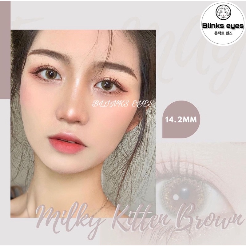 [ NEW ] Kính áp tròng Blingbling brown - lens ( 0-8 độ ) - kính áp tròng Hàn quốc