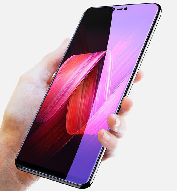 Cường lực Oppo A3s tím chống tia UV hại mắt ( tặng keo mép giấy lấy bụi )