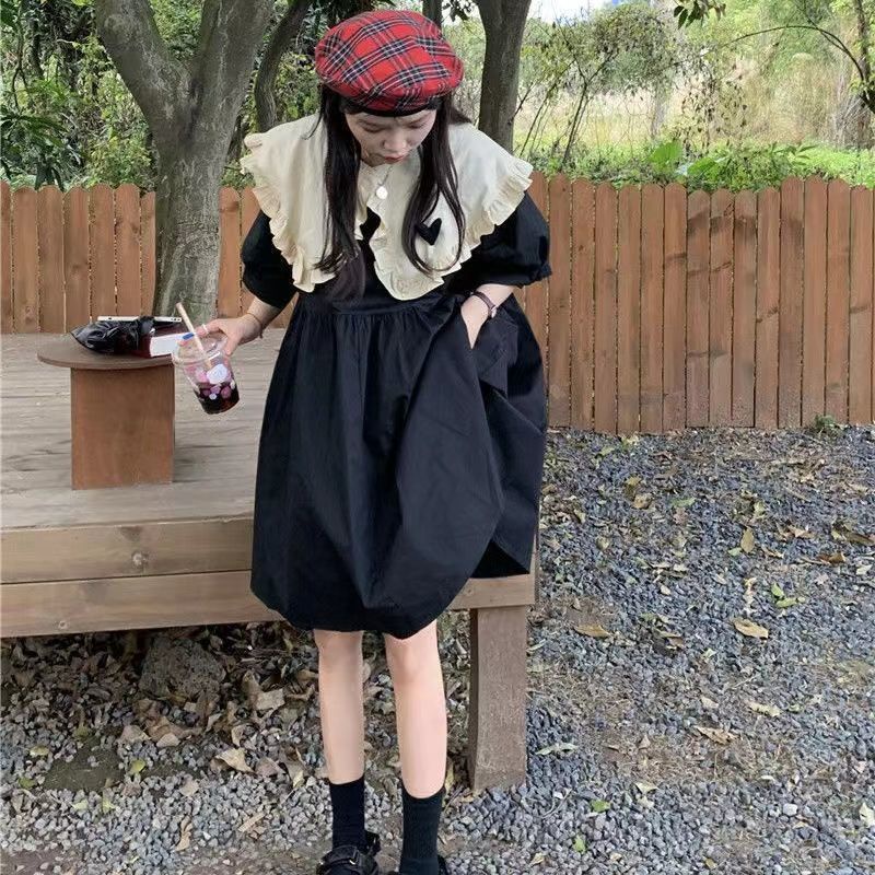 Đầm body Váy babydoll Búp Bê Nhật Bản Hàn Quốc Ngọt Ngào Ba Chiều Hình Hoa Trái Cây Ba Chiều Rộng Rãi Tình Yêu Đầu Tiên