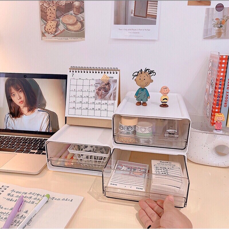 Tủ Mini Để Bàn Có Ngăn Kéo Siêu Xinh.