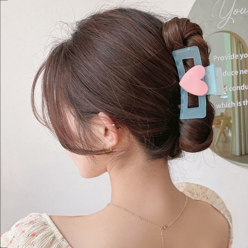 Bộ 2 Kẹp Tóc Cá Mập Màu Xanh Dương Đục Thời Trang Mùa Hè Cho Nữ