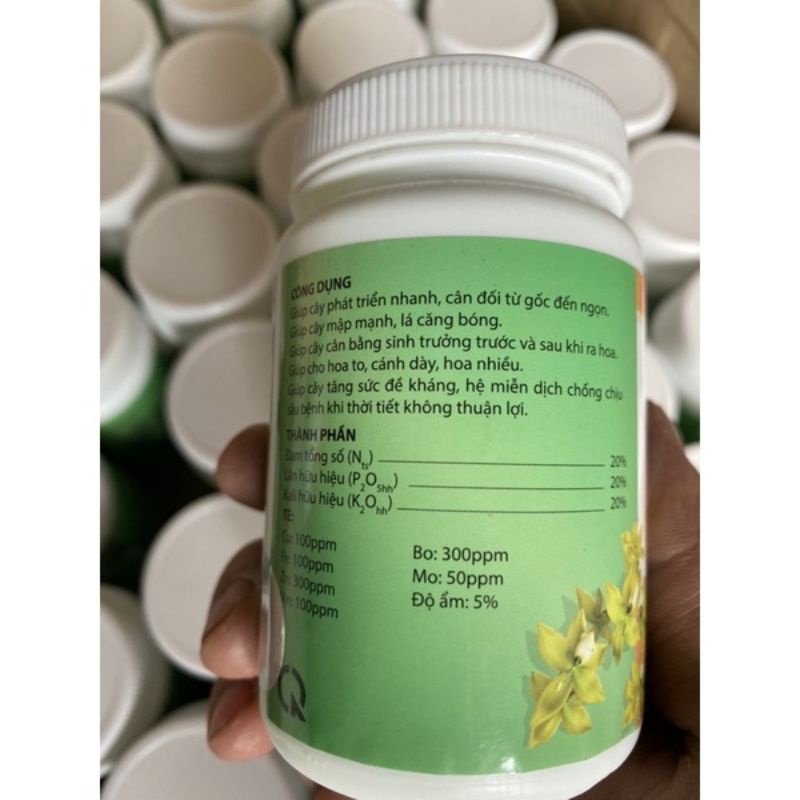 PHÂN BÓN NPK 20-20-20 THẦY TÁM NGỌC CHUYÊN DÙNG CHO HOA LAN, CÂY CẢNH HŨ 100GR