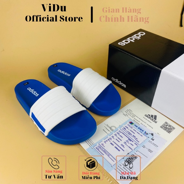 Dép nam quai ngang A.didas ViDu 21147 ba màu  phối thời trang, cao su nguyên khối cực đẹp