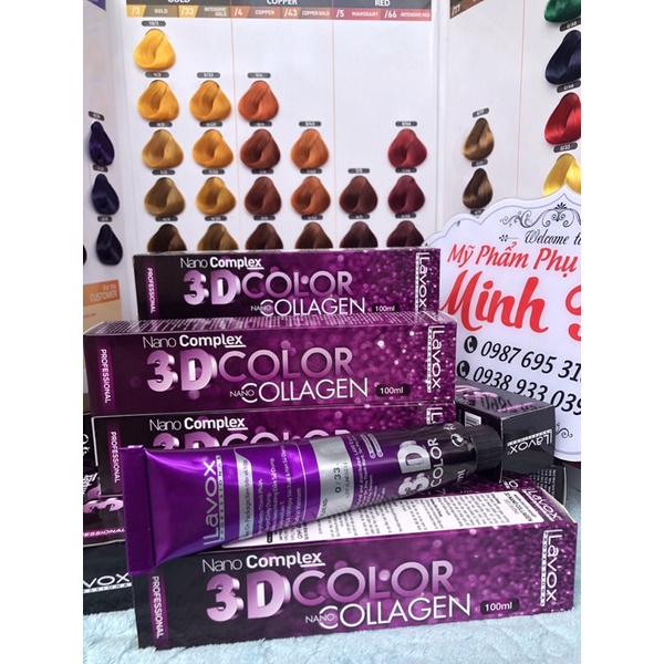 Kem Nhuộm Lavox Collagen 3D 100ml _Combo tặng kèm bao tay