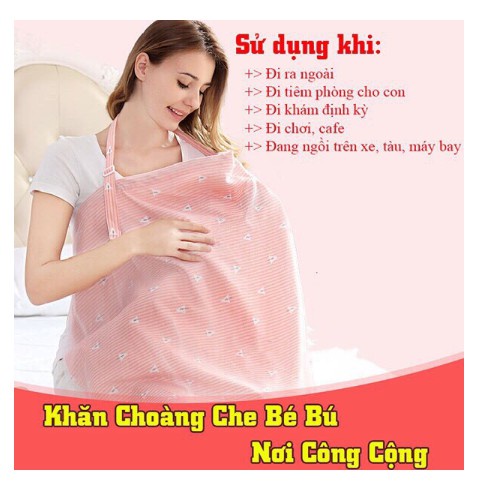 Khăn choàng che bú - Khăn che bụi cho bé