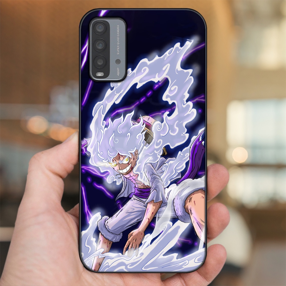 Ốp lưng Xiaomi Redmi 9T viền đen in hình Luffy One Piece