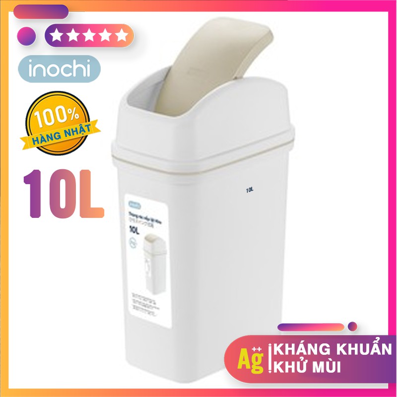 Thùng rác nhựa lật Hiro 10L - Thân thiện với môi trường, Thiết kế thông minh, Chất lượng Nhật Bản