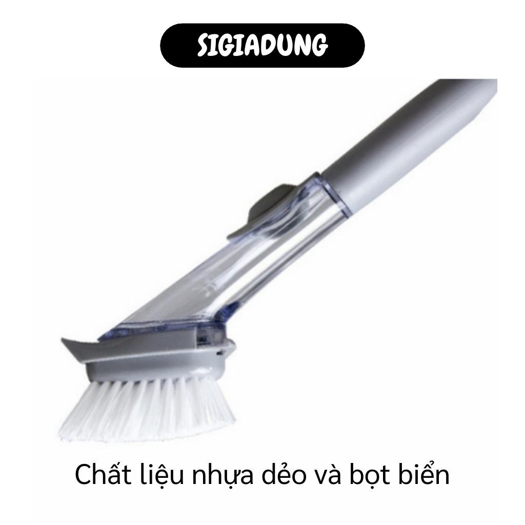 [SGD] Cây Cọ Chà Xoong - Cây Chà Rửa Vệ Sinh Nhà Bếp 2in1 Có Tay Cầm, Chỗ Đựng Xà Phòng 7014