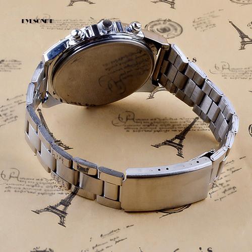 Eye EYe❀Đồng Hồ Analog Máy Quartz Dây Thép Không Gỉ Sang Trọng