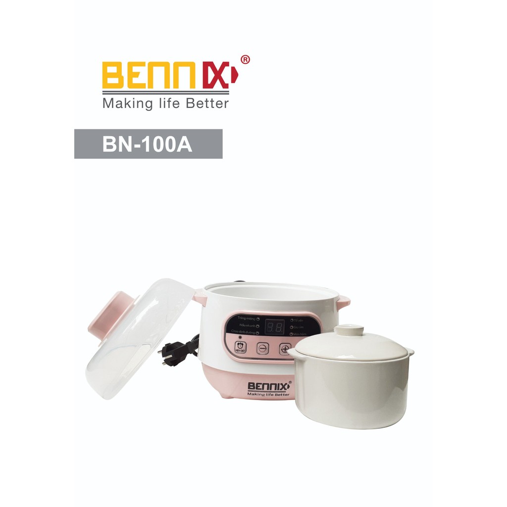 Nồi Chưng Yến, Nồi Hầm Cách Thủy Tự Động Bennix 1L ( Model: BN100A)