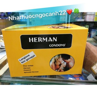 Bao Cao Su Herman có gai nhẹ Hộp 144 chiếc