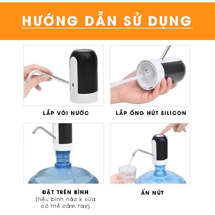 Máy Bơm, Hút Nước Tự Động Trong Bình Đa Năng Tiện Lợi - Kèm Dây Sạc USB