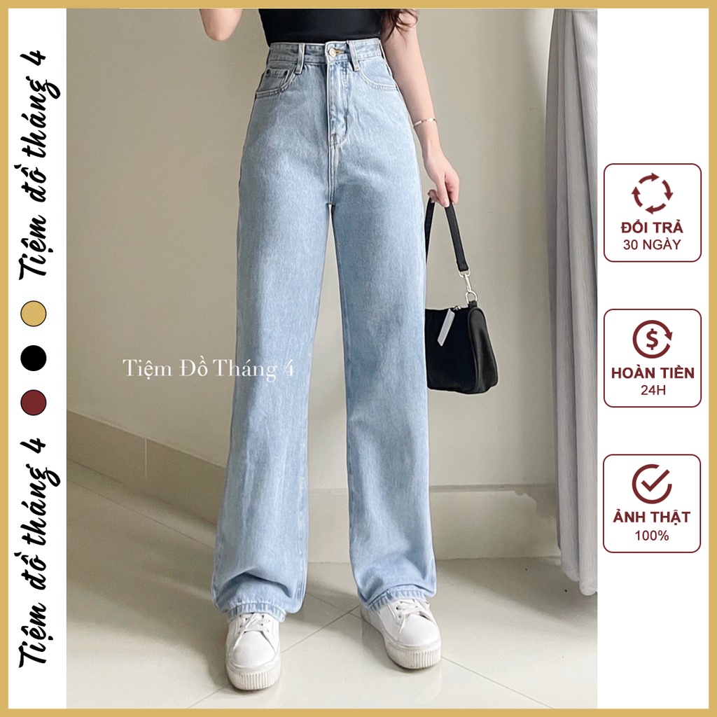 Quần Jeans Ống Suông Nữ Lưng Cao Tôn Dáng - HIGH CULOLES