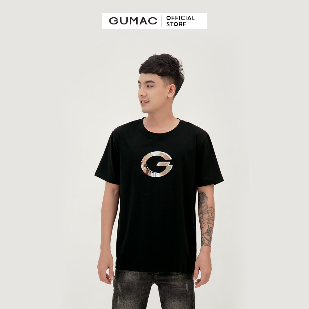 Áo thun nam in chữ G GUMAC phong cách basic, năng động ABB379 | BigBuy360 - bigbuy360.vn