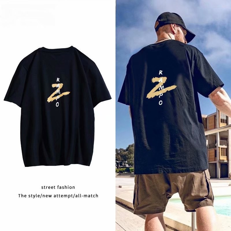 Áo thun tay lỡ phông unisex phom rộng JPA Z rampo basic tee mùa hè trơn nam nữ oversize J161