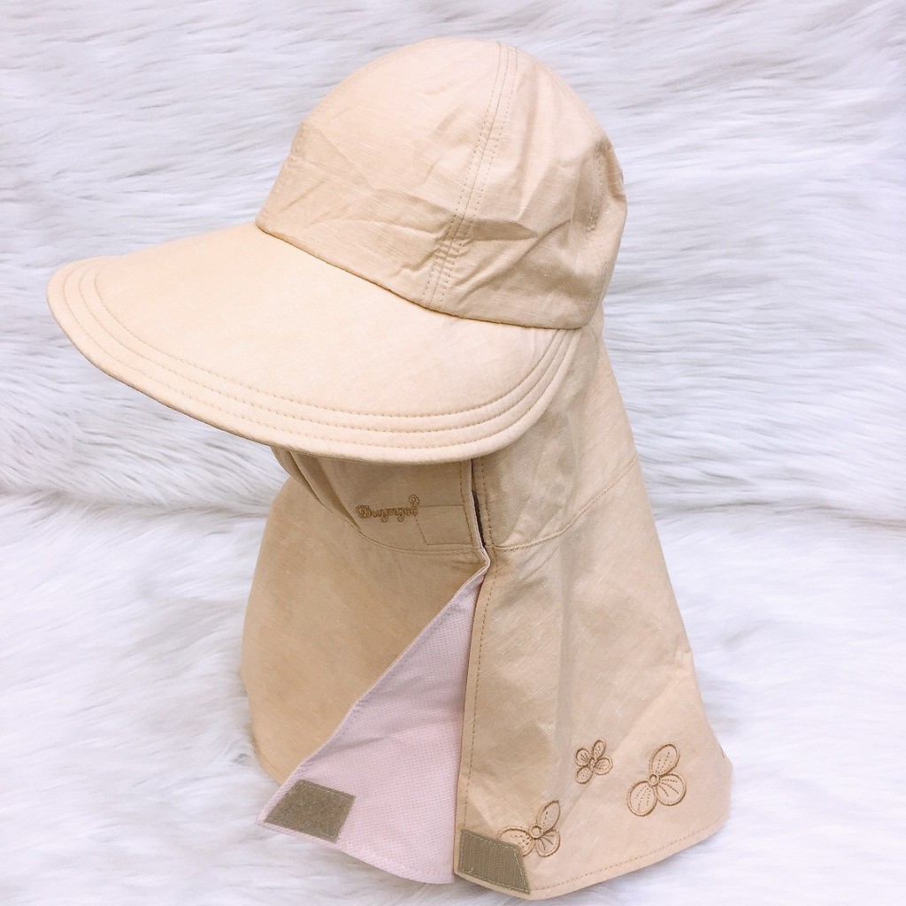 Mũ nón chống nắng 3n1 đa năng kèm khẩu trang Duy Ngọc kiểu vành rộng màu thêu cao cấp, vải dày dặn, chống tia UV (4079)