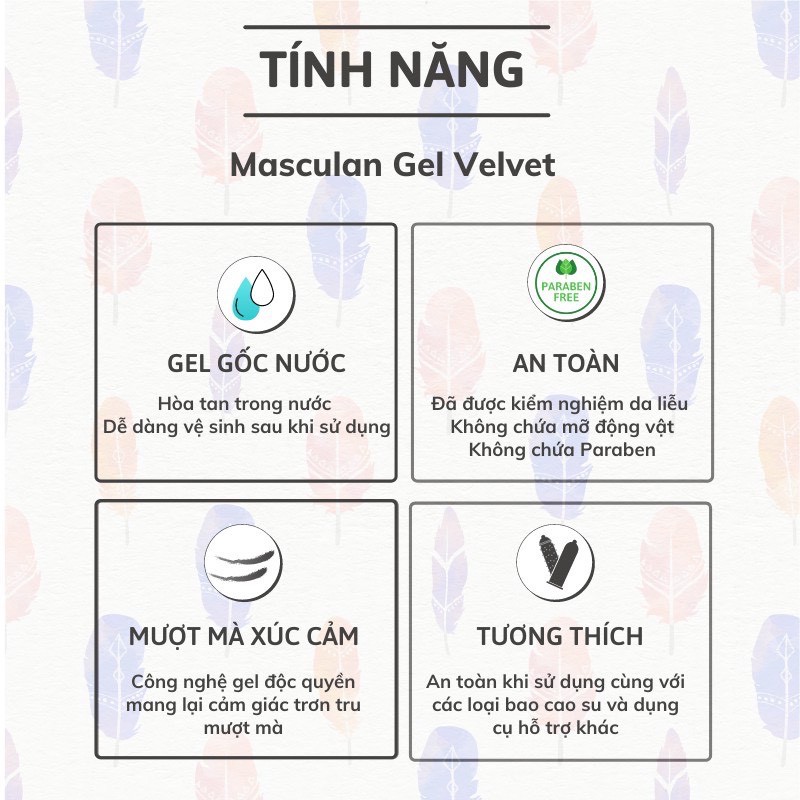 Gel Bôi Trơn Đức Masculan Velvet Mượt Mà Tăng Khoái Cảm Chai 50Ml