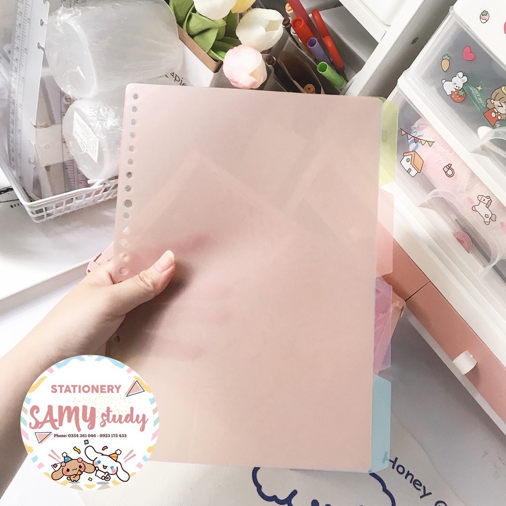 Bộ Giấy Bookmark Size B5 26 Lỗ Tab Phân Trang Dành Cho Sổ Còng