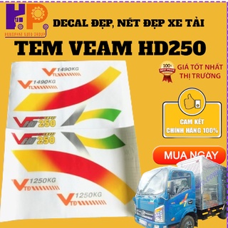 Tem xe tải đẹp,decal xe ô tô chữ veam hd250 phụ kiện ô tô