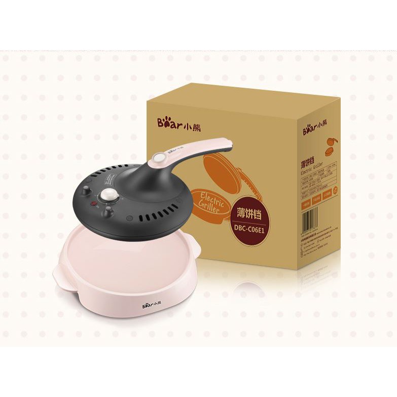Máy Làm Bánh Crepe Bear DBC-C06E1 600W Chống Dính Cao Cấp Bền Bỉ An Toàn - Hàng Nội Địa Trung